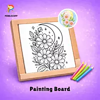 beautiful Floral Moon Coloring