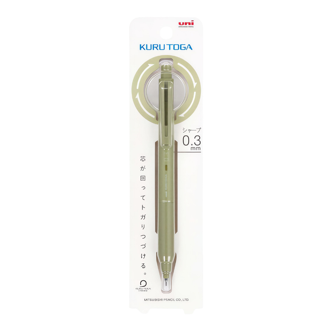 Mitsubishi Pencil | Mechanical Pencil | 0.3mm | Kurtoga KS Model | M3-KS 1P | Herb Green