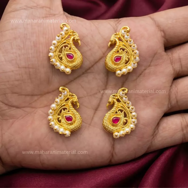 Peacock Pair Kundan
