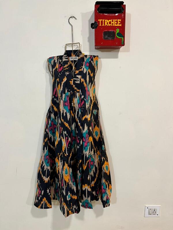 Charita's Everyday Sleeve Less Flare Dress - Black & Ikkhat