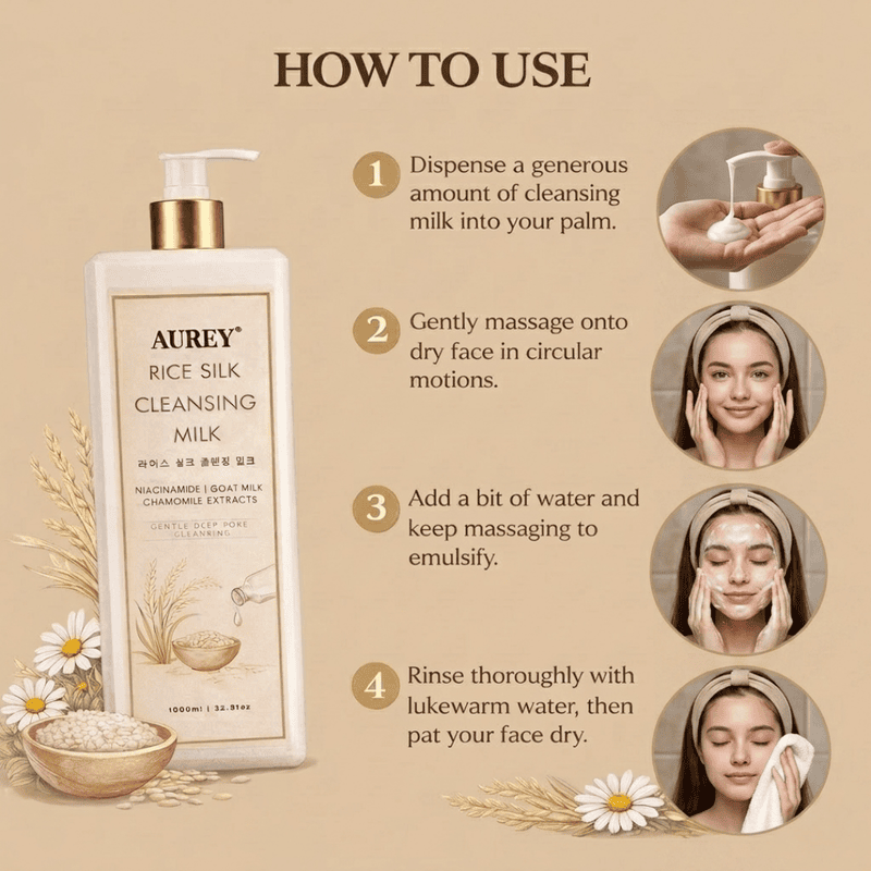 Aurey Korean Rice Silk Cleansing Milk 1 Kg