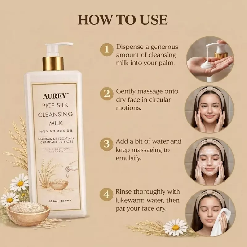 Aurey Korean Rice Silk Cleansing Milk 1 Kg