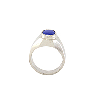 Sterling Silver Blue Sapphire Stone Ring