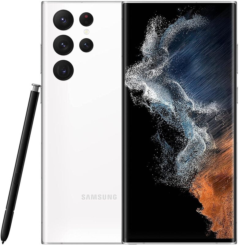 Samsung Galaxy S22 Ultra Smartphone, Factory Unlocked Android Cell Phone, 256GB white
