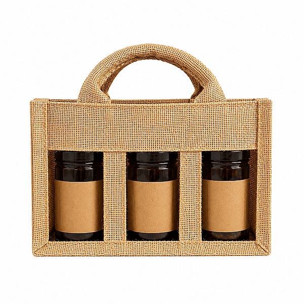 Jute Window Gift Bag