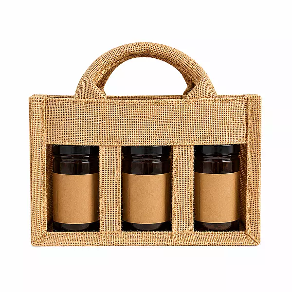 Jute Window Gift Bag