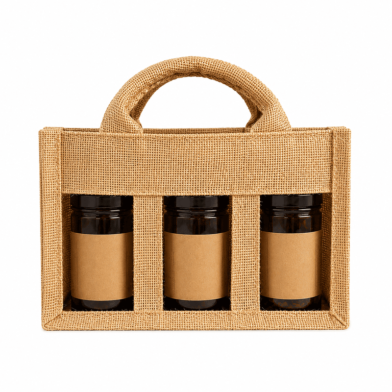 Jute Window Gift Bag
