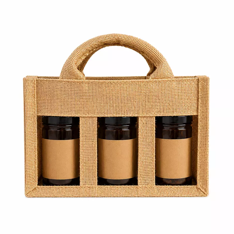 Jute Window Gift Bag
