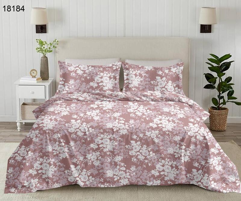 Rose Garden: The Dusty Rose Heirloom | 100% Premium Cotton King Size Bedsheet