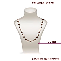 Silver Rudraksha Mala 8mm - 54 Beads, 30 Inches
