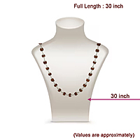 Silver Rudraksha Mala 8mm - 54 Beads, 30 Inches