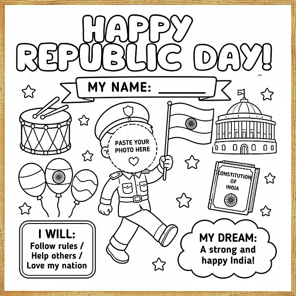 Happy Republic Day – Colour & Frame Kit