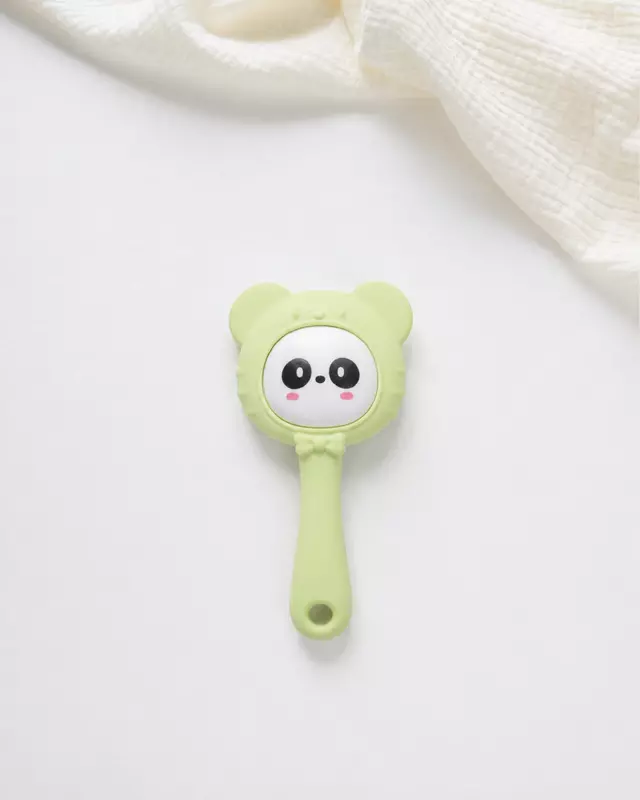 2-in-1 Musical Silicone Rattle Teether Toy
