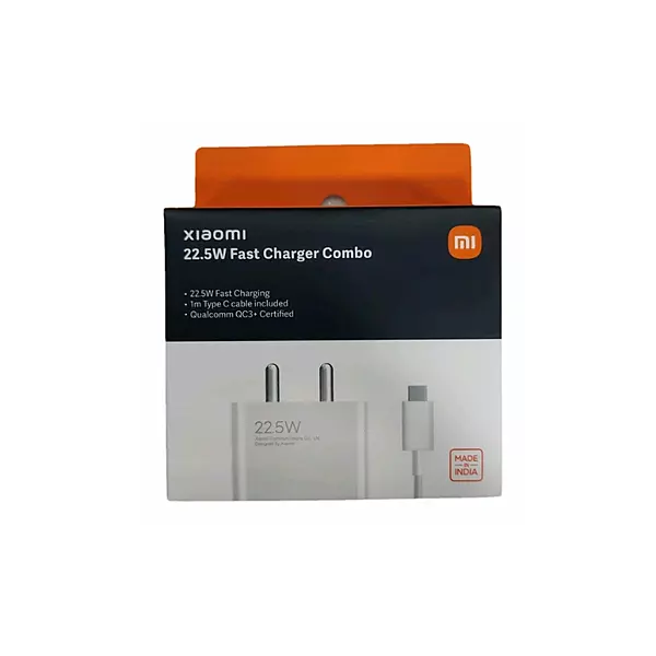 MI Super Fast Charger Combo 22.5W – Quick Charge Adapter & Cable Reliable Power