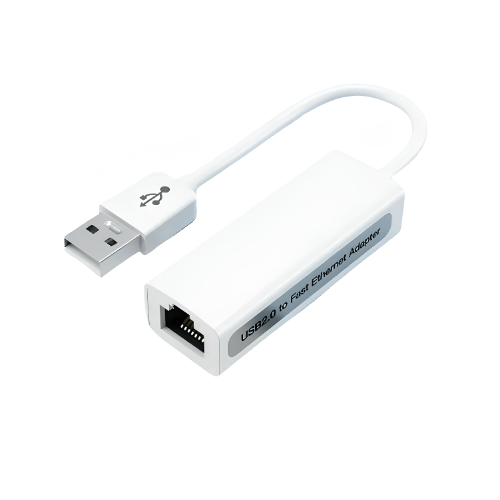 USB 2.0 to RJ45 LAN Network Adapter, 10/100 Mbps Fast Ethernet, Compatible with Windows 7-11, Mac OS, Surface, and Linux Devices