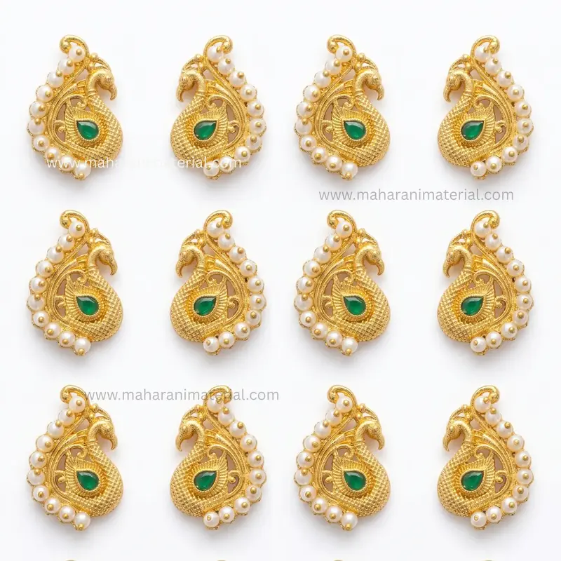 Peacock Pair Kundan