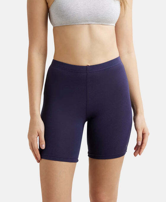 Jockey High Coverage Super Combed Cotton Elastane Stretch Shorties With Concealed Waistband 1529