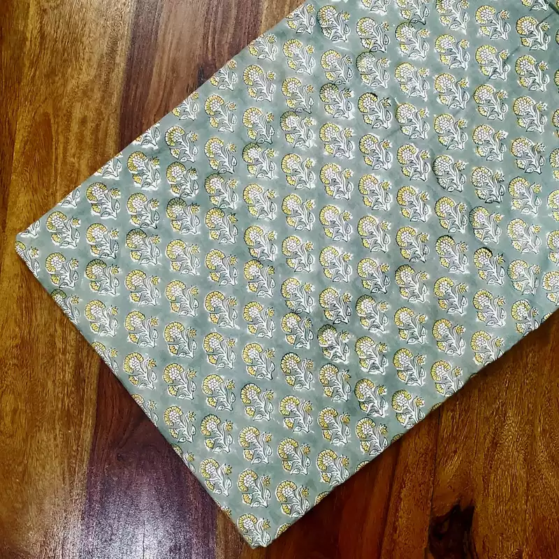Sanganeri Handblock Cotton Fabric #44