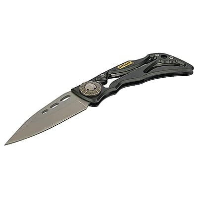 STANLEY 0-10-253 Skeleton Pocket Knife for Home & Professional Use Ideal for Cutting Into Multiple Surfaces, YELLOW & BLACK