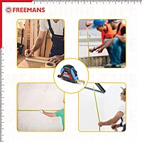 3 Mtr Steel Measuring Tape -  (Blue) With Rubberized Unbreakable ABS case || Click Action Front Lock and Belt Clip