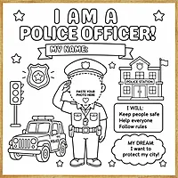 I Am a Police Officer – Colour & Frame Kit