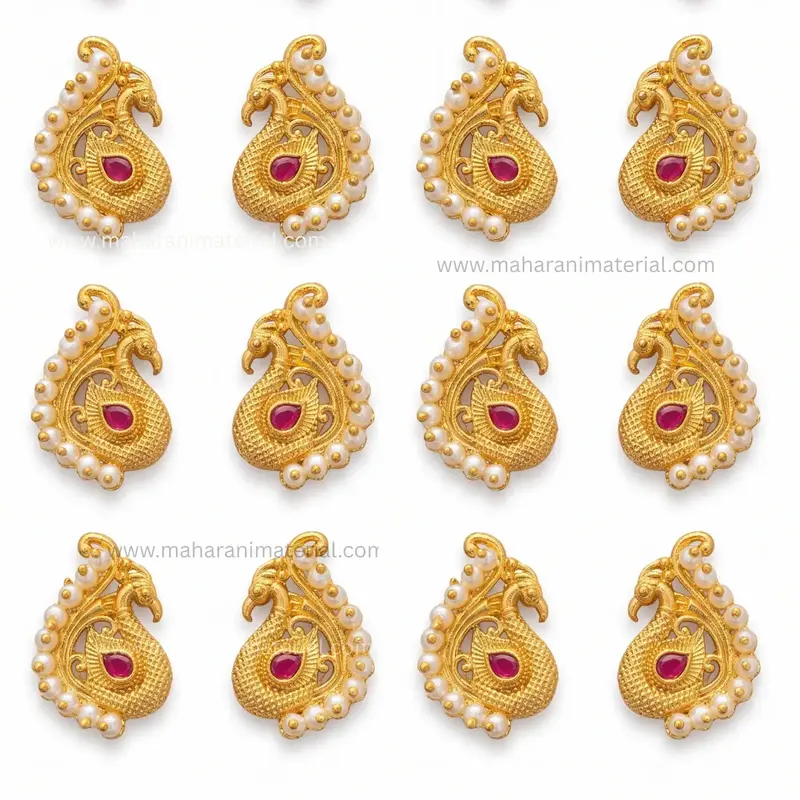 Peacock Pair Kundan