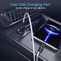 Portronics Car Power 65 Car Charger 65W with Dual Output (Black) Portronics Car Power 65 Car Charger 65W with Dual Output (Black)