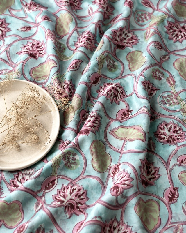 Sanganeri Handblock Cotton Fabric #72