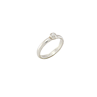 Pure Silver White Pearl Ring-Muthu Ring