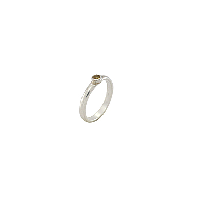 Sterling Silver Yellow Sapphire Ring-Kanagapushparagam