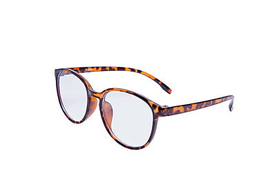 Soigné Unisex Large Round Spectacle Frame. Leopard Print Soigné Unisex Large Round Spectacle Frame. Leopard Print