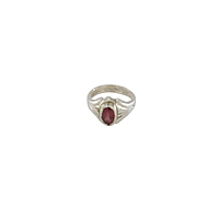 sterling silver ruby ring | Certificated Red Gemstone