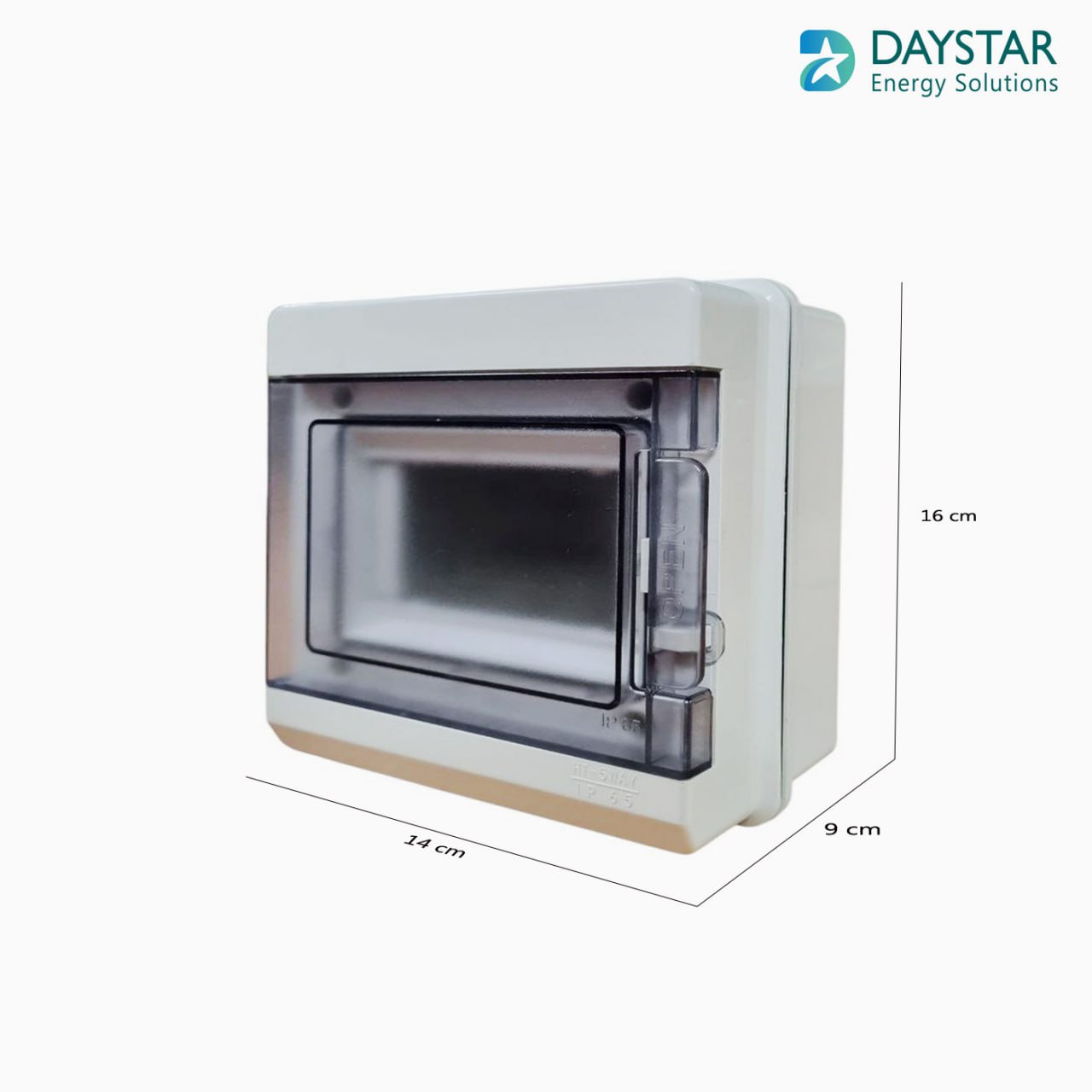 Type 2 - Weatherproof 5-Way MCB Box with Clear PVC Enclosure and Open-Type Cover for Power Distribution (14cm x9cm x16cm)