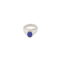 Sterling Silver Blue Sapphire Stone Ring
