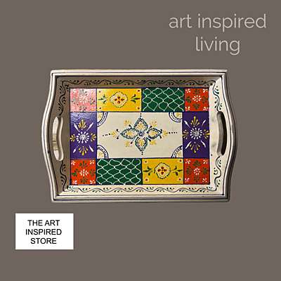 Art Inspired Tray - White | Small