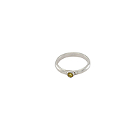 Sterling Silver Yellow Sapphire Ring-Kanagapushparagam