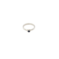 Pure silver blue sapphire stone ring