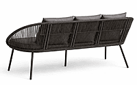Leoppard Weaved Outdoor Two Seater Bench