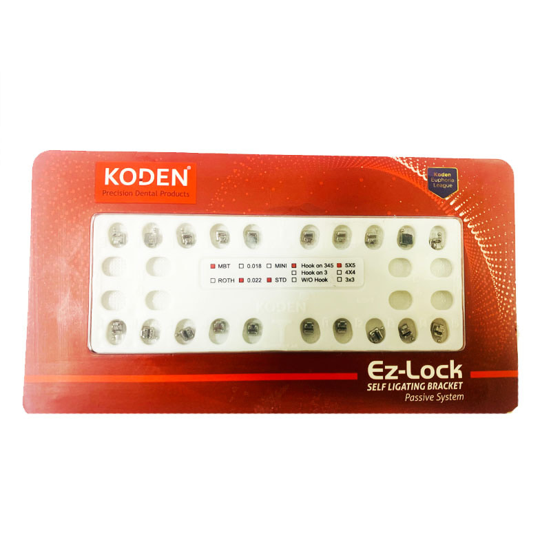 Koden EZ Lock + MBT Metal Self-Ligating Bracket Kits
