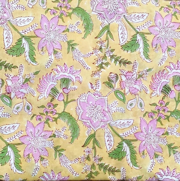 Sanganeri Handblock Cotton Fabric #45