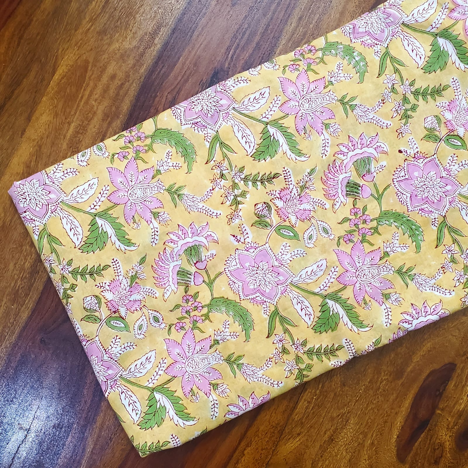 Sanganeri Handblock Cotton Fabric #45