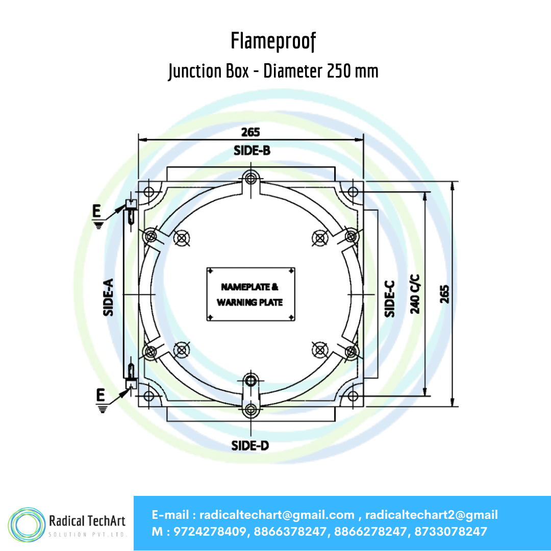 Flameproof Junction Box - Diameter 250 mm