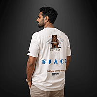 Unisex Off-White I Need Space Embroidered Crew Neck Tee