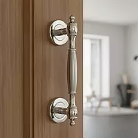 (4502) Palam Door Pull Handle Zinc 1005 CP 8"