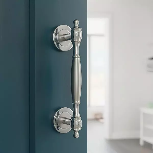 (4502) Palam Door Pull Handle Zinc 1005 CP 8"