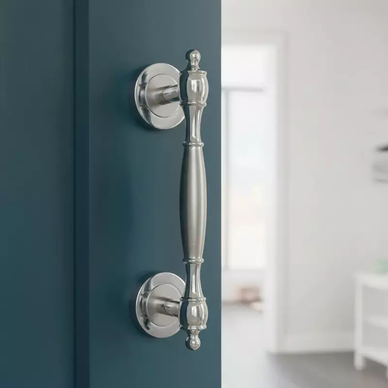 (4502) Palam Door Pull Handle Zinc 1005 CP 8"