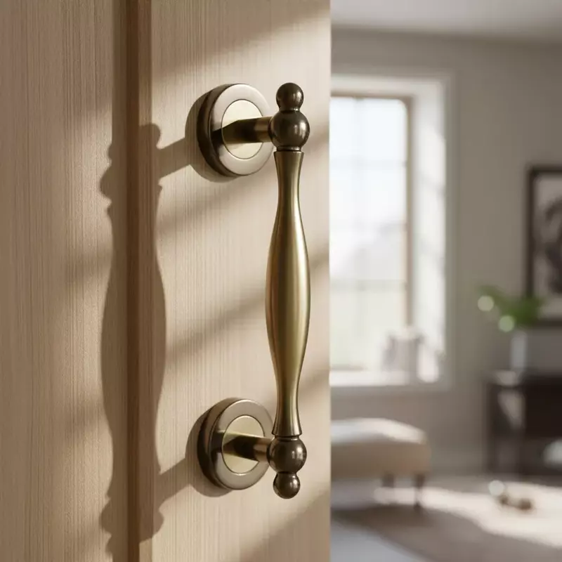 (4506) Palam Door Pull Handle Zinc 1003 (BLACK GOLD) 8"