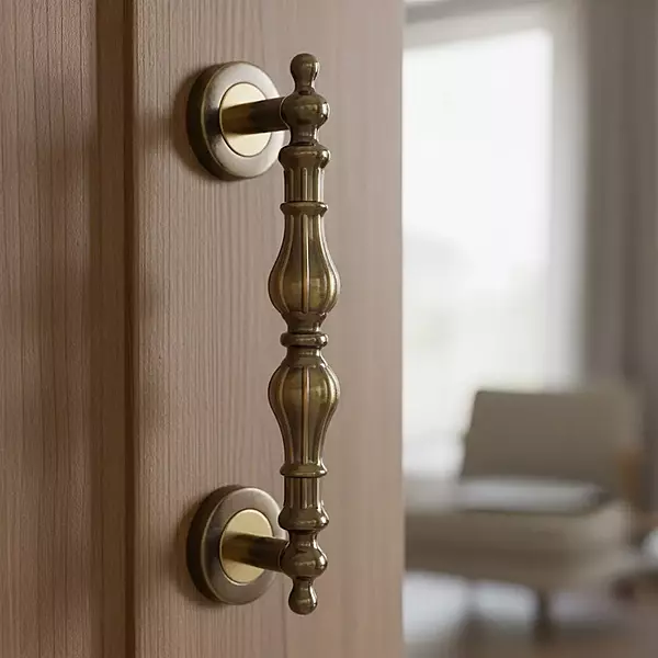 (4507) Palam Door Pull Handle Zinc 1006- 8" (BG)