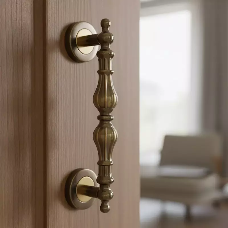 (4507) Palam Door Pull Handle Zinc 1006- 8" (BG)