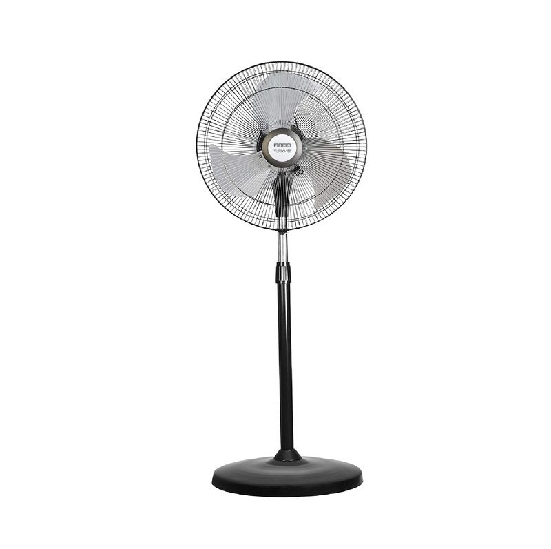 PEDESTAL FAN 450MM TURBO 180 METAL BLACK